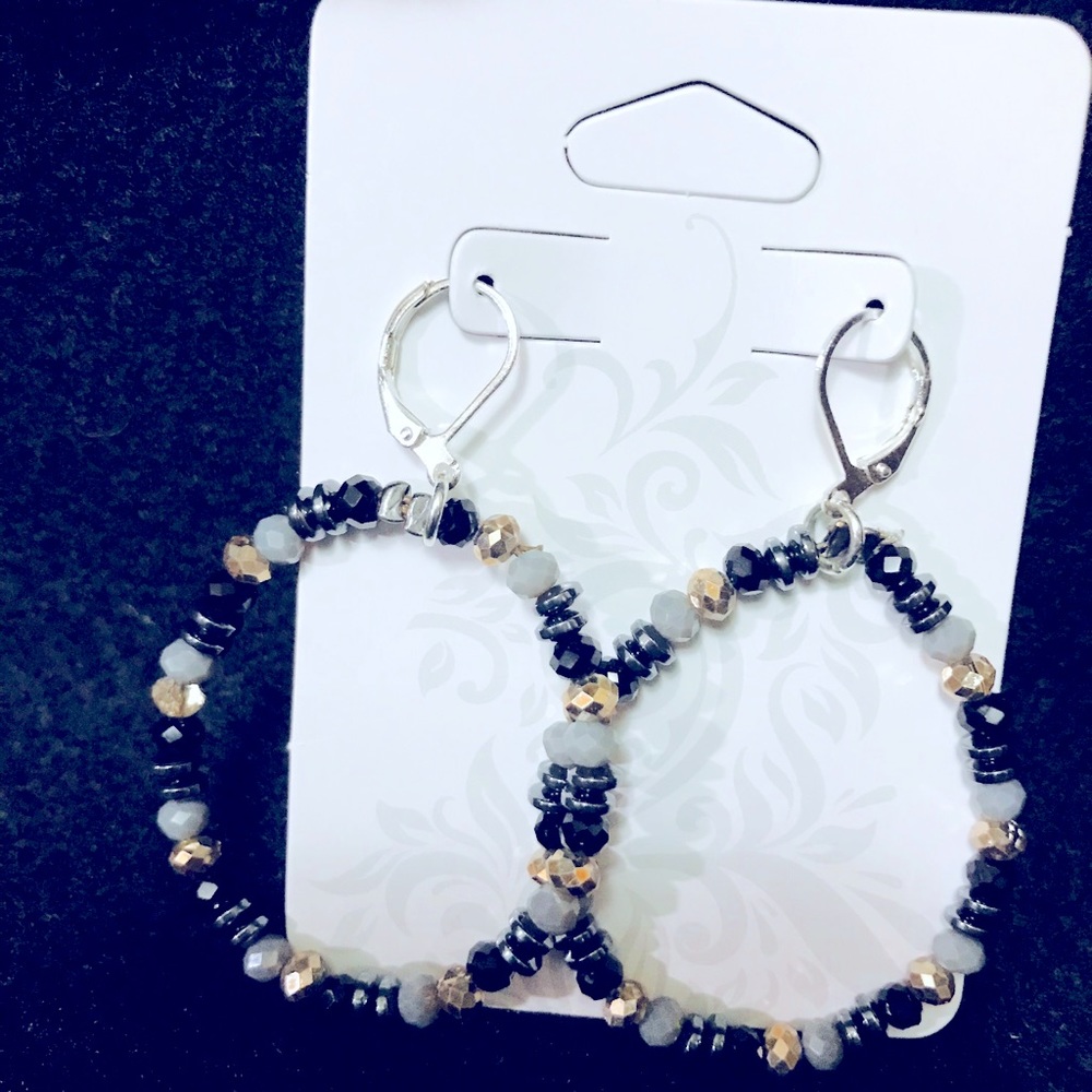 BEADED HOOP EARRINGS